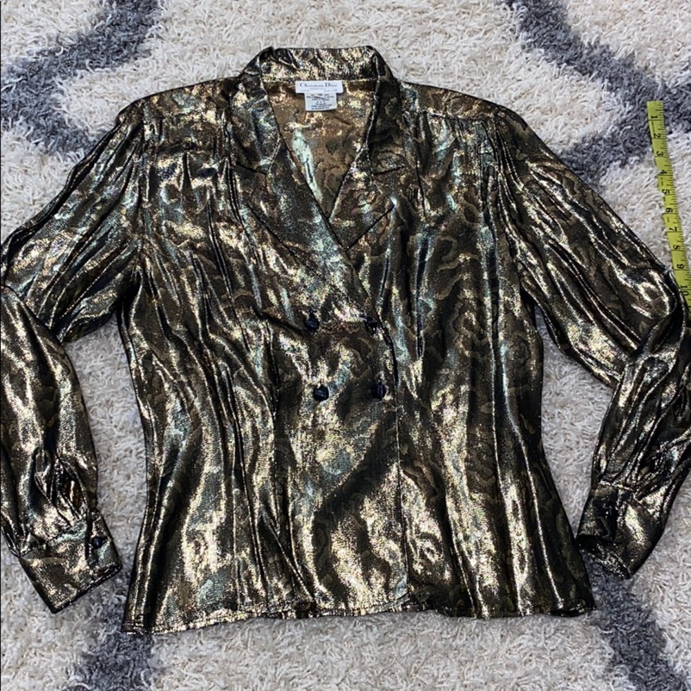 Vintage Christian Dior double breasted blouse